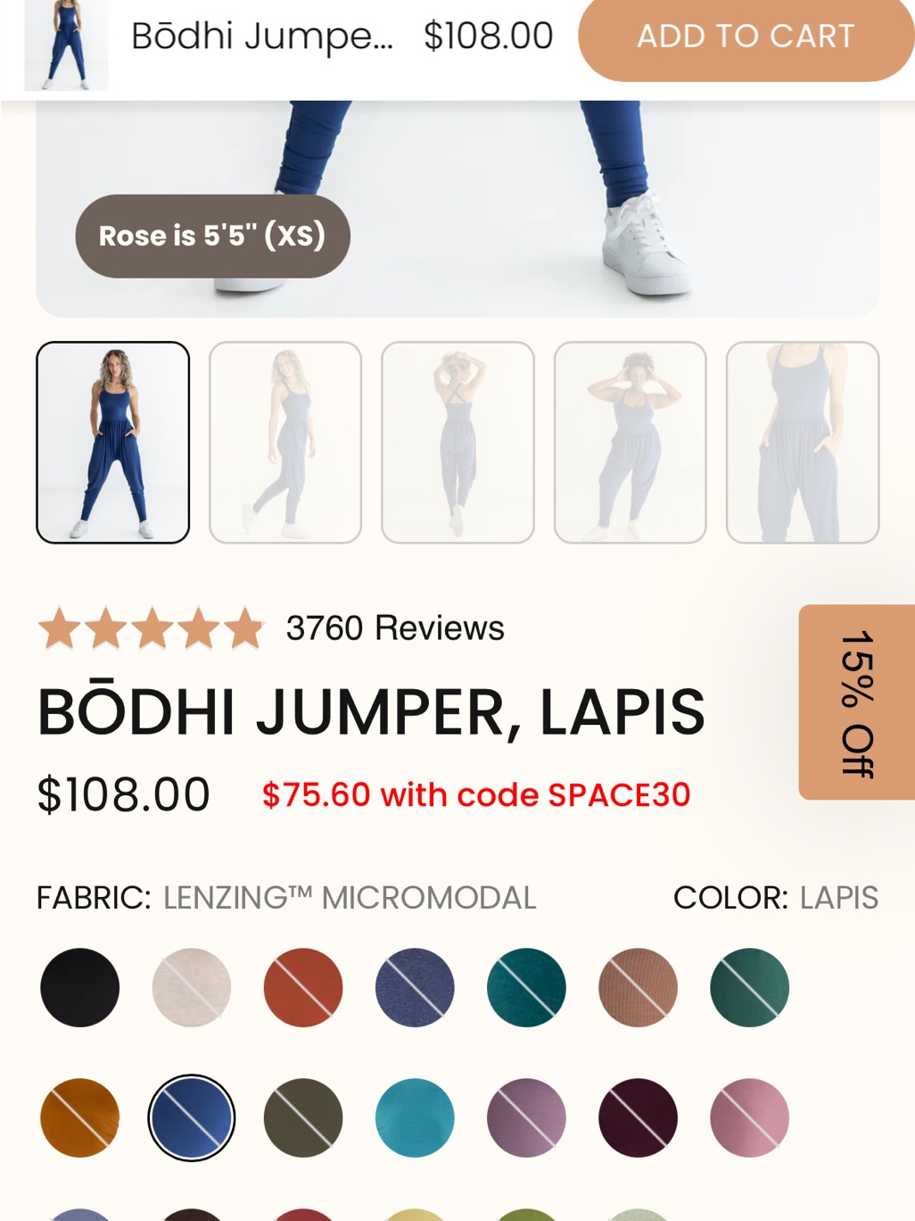 Imbodhi Women's Navy Jumpsuit - 1x- Nwot — image 4 of 4